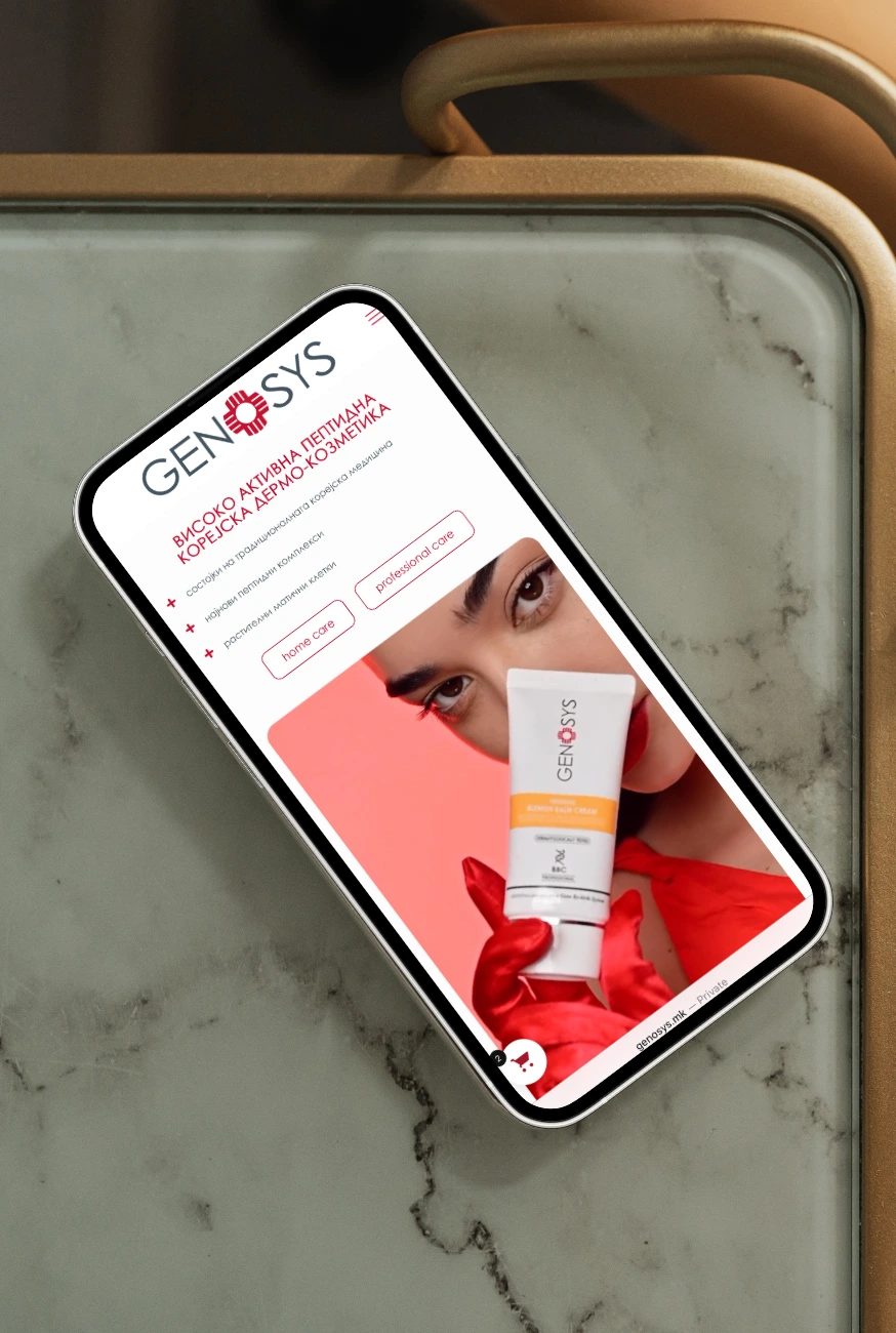 Produktkatalog für Genosys – Katalogdesign für koreanische Hautpflege