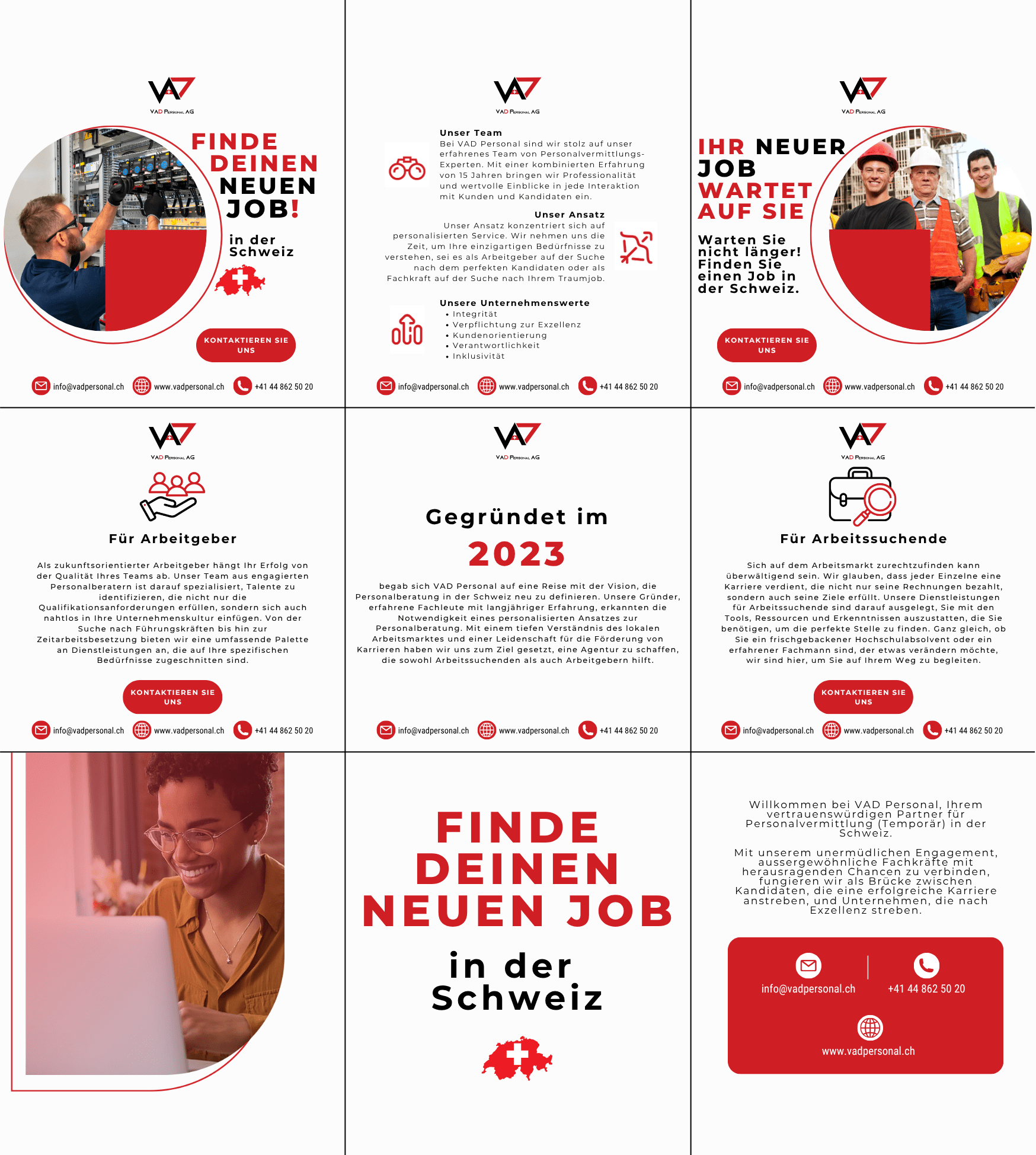Personalvermittlung Digital Branding Schweiz Switzerlnad Swiss ch VAD Personal Portfolio 4