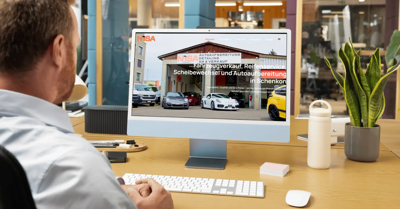 NISA Car – Mehrsprachige Automotive Website & SEO | Lumovo Mehrsprachige Automotive Website & SEO für NISA Car: Automotive Website Schweiz mit Online-Fahrzeugkatalog, WordPress und SEO-Setup.